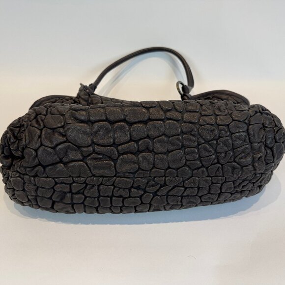 Fendi Large Bubble Leather Chef Shopper Tote Bag, Brown - Picture 12 of 16